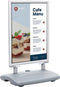 Europel Stoepbord met Swing - Kliklijst A1 formaat - 59,4 x 84 cm - 35 mm frame - Dubbelzijdige presentatie - Waterbestendig - Met wieltjes en te vullen met zand/water