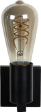 Atmooz - Wandlamp Peniche - Industrieel - Woonkamer / Slaapkamer - Zwart - Hoogte 11cm - Metaal
