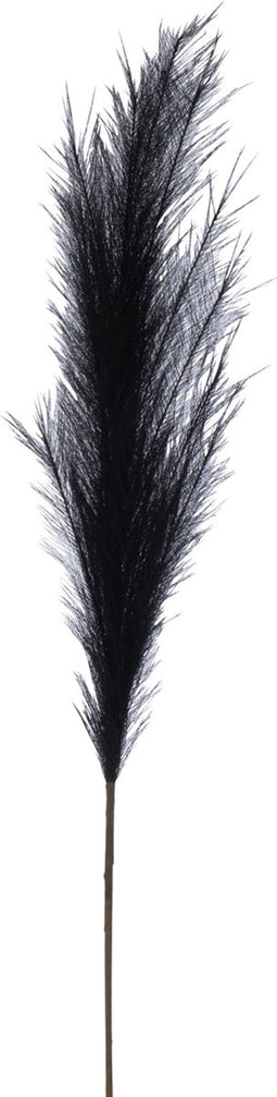 J-Line decoratie tak Plumeau - kunststof - zwart - medium