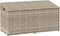 vidaXL - Tuinbox - 110x50x58 - cm - poly - rattan - lichtgrijs