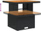 Tuintafel 80x80x71 cm poly rattan en acaciahout zwart