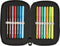 Schooletui met Accessoires Kappa Black Zwart (12.5 x 19.5 x 4 cm) (28 pcs)