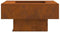 vidaXL - Vuurkorf - Vierkant - 80x80x40 - cm - Verweerd - Staal