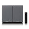 Lenco Hifi Speaker - Boekenplank speakers met Bluetooth - 80W - 2 stuks - Stereo set - SPB-240BKGY - Zwart/Grijs