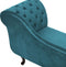 NIMES - Chaise longue - Blauwgroen - Rechterzijde - Fluweel