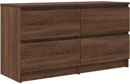 vidaXL - Tv-meubel - 100x35x54 - cm - bewerkt - hout - bruin - eikenkleur