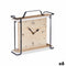 Bordsklocka Zwart Metaal Hout MDF 23 x 21 x 7 cm (6 Stuks)