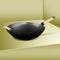 5Five Wok/hapjes/bak pan - Professional - met anti aanbak laag - metaal/hout - D35 x H16 cm - keuken pannen - alle hittebronnen geen inductie