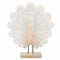 Decoratieve figuren Alexandra House Living Natuurlijk Glas Hout MDF Pauw 53 x 12 x 46 cm