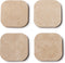 Onderzetter marmer - organisch - travertine set van 4 stuks - 10x10x1cm