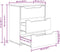 vidaXL - Dressoir - VISNES - 60x40x73 - cm - spaanplaat - sonoma - eikenkleurig