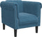 vidaXL Fauteuil fluweel blauw