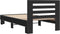 vidaXL - Bedframe - bewerkt - hout - en - metaal - zwart - 100x200 - cm