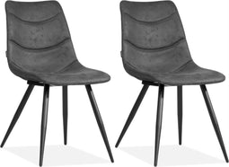 MX Sofa Stoel Crazy - Antraciet (set van 2 stoelen)