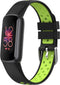 iMoshion Bandje Geschikt voor Fitbit Luxe/Groen - iMoshion Siliconen sport band zilveren gesp zonder pinnetje - Zwart