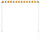 vidaXL - Luifel - uittrekbaar - 150x150 - cm - geel - en - wit