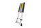 Original DIY - Telescopische Ladder Aluminium 2,60 m - 9 Tredes Ultracompact Grijs