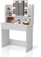 Zoey Kaptafel - LED-verlichting - 90 x 40 x 140 cm - Wit