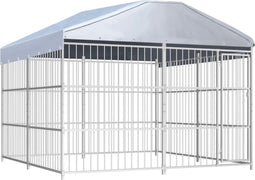 vidaXL - Hondenkennel - voor - buiten - met - dak - 300x300x200 - cm