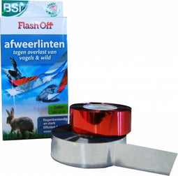 BSI - Flash Off Vogelafweerlinten - Gekleurde holografische metaalfolie-banden - 2 rollen van 125 meter