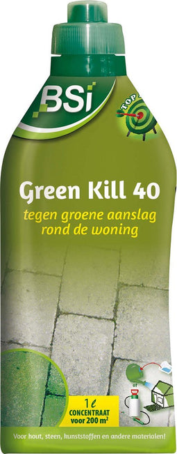 BSI - Green Kill 40 - Tegen Groene aanslag en korstmossen in en rond de tuin - 1 l voor 200 m²