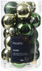 Kerstballen glas d3.5 cm groen 16st