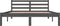 vidaXL - Bedframe - massief - grenenhout - grijs - 135x190 - cm