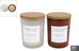 Geurkaars + Sandalwood - Glas - Bruin