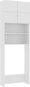 vidaXL - Wasmachinekast - 64x25,5x190 - cm - hoogglans - wit