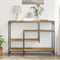 vidaXL - Console - Tafel - Artisan - Eiken - 100x35x75 - cm - Gelaagd - Hout - & - Staal