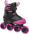 Roces Moody X TIF - Verstelbare Skeelers Kinderen - Maat 36-40 - Zwart Roze