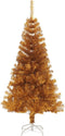 vidaXL - Kunstkerstboom - met - standaard - 120 - cm - PET - goudkleurig