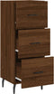 vidaXL - Dressoir - 34,5x34x90 - cm - bewerkt - hout - bruin - eikenkleur