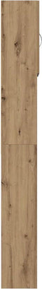 vidaXL - Wasmachinekast - 64x24x190 - cm - bewerkt - hout - artisanaal - eikenkleur