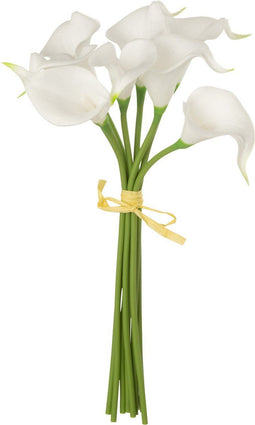 J-Line boeket Calla Lily 8Stuks - kunststof - wit - small - 12 stuks