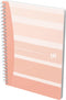 Spiraalblok Oxford Iconics A5 lijn 60vel koraal - 5 stuks