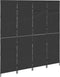 vidaXL - Kamerscherm - 4 - Panelen - Opvouwbaar - Zwart - 195x180 - cm - Poly - Rattan