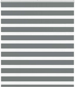 vidaXL - Zebra - rolgordijn - 130x150 - cm - stofbreedte - 125,9 - cm - donkergrijs