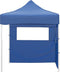 vidaXL - Partytent - met - 2 - zijwanden - inklapbaar - 2x2 - m - staal - blauw