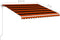 vidaXL - Luifel - automatisch - uittrekbaar - 450x300 - cm - oranje - en - bruin
