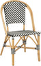 Mica Decorations Mandox - Bistrostoel - Rotan - Zwart Wit - L51 x B57 x H90 cm