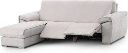 Hoes voor chaise longue met korte armleuning links Eysa MONTBLANC Beige 100 x 110 x 200 cm