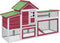 vidaXL - Kippenhok - 186,5x58,5x113 - cm - massief - grenenhout - rood