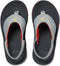 Reef Little Fanning - Jongens Slippers - Normale pasvorm - Grijs - Zwart - Rood - Geel (maat 19/20)
