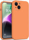 Lunso - Geschikt voor iPhone 15+ / 15 Plus - Hoesje Flexibel silicone Backcover - Oranje