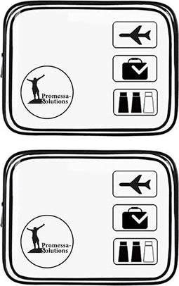 Promessa-Solutions Toilettas - Transparante toilettas - Waterafstotend - (2 stuks)