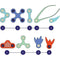 GIPSY TOYS CLIXO - Magnetisch constructiespeelgoed - Ocean Creatures - Lichtgevend in het donker - (24 stuks)