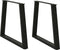 vidaXL - Eettafelpoten - 2 - st - V-vormig - 70x(72-73,3) - cm - staal - zwart