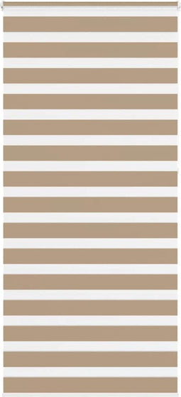 vidaXL - Zebra - Blind - 115x230 - cm - stofbreedte - 110,9 - cm - polyester - zandbruin