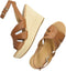 UGG Careena - Dames Sandalen met Sleehak 9,5 cm - Bruin - Maat 40